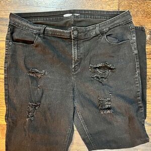 Women’s Old Navy Super Skinny Mid Rise Black Jeans Size 16